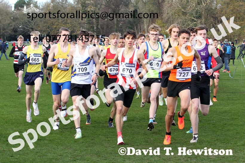 Mens under-17s, European Cross Country Championships Trials, Sefton Park, Liverpool. Photo: David T. Hewitson/Sports for All Pics